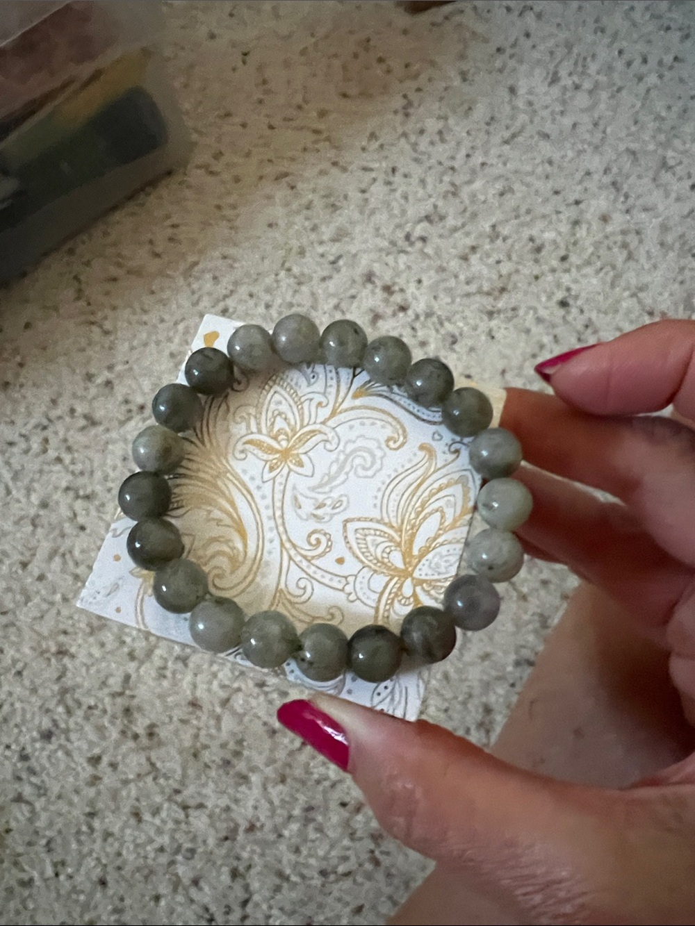 Handcrafted Green Beaded Stretch Bracelet - Women Jewelry